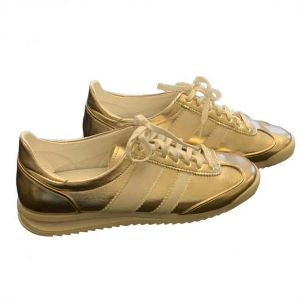 Women's Madden Girl "Stevie" Low-Profile Sneakers, Gold | Size 6M | Worn 1 Time - Picture 3 of 4